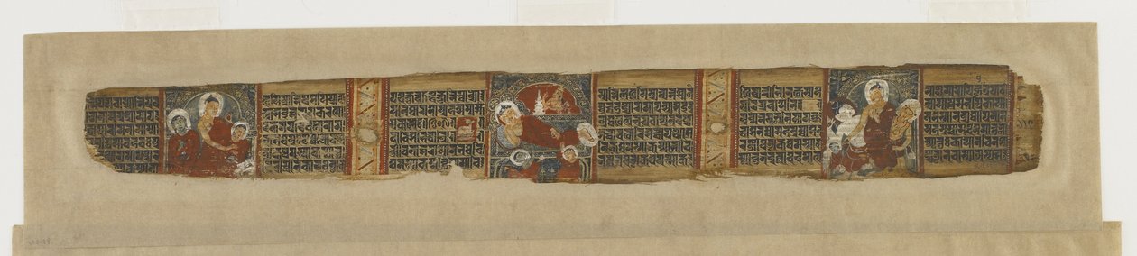 <em>Prajna-paramita</em> 写本からのブッダの生涯の場面 作： 無名の画家