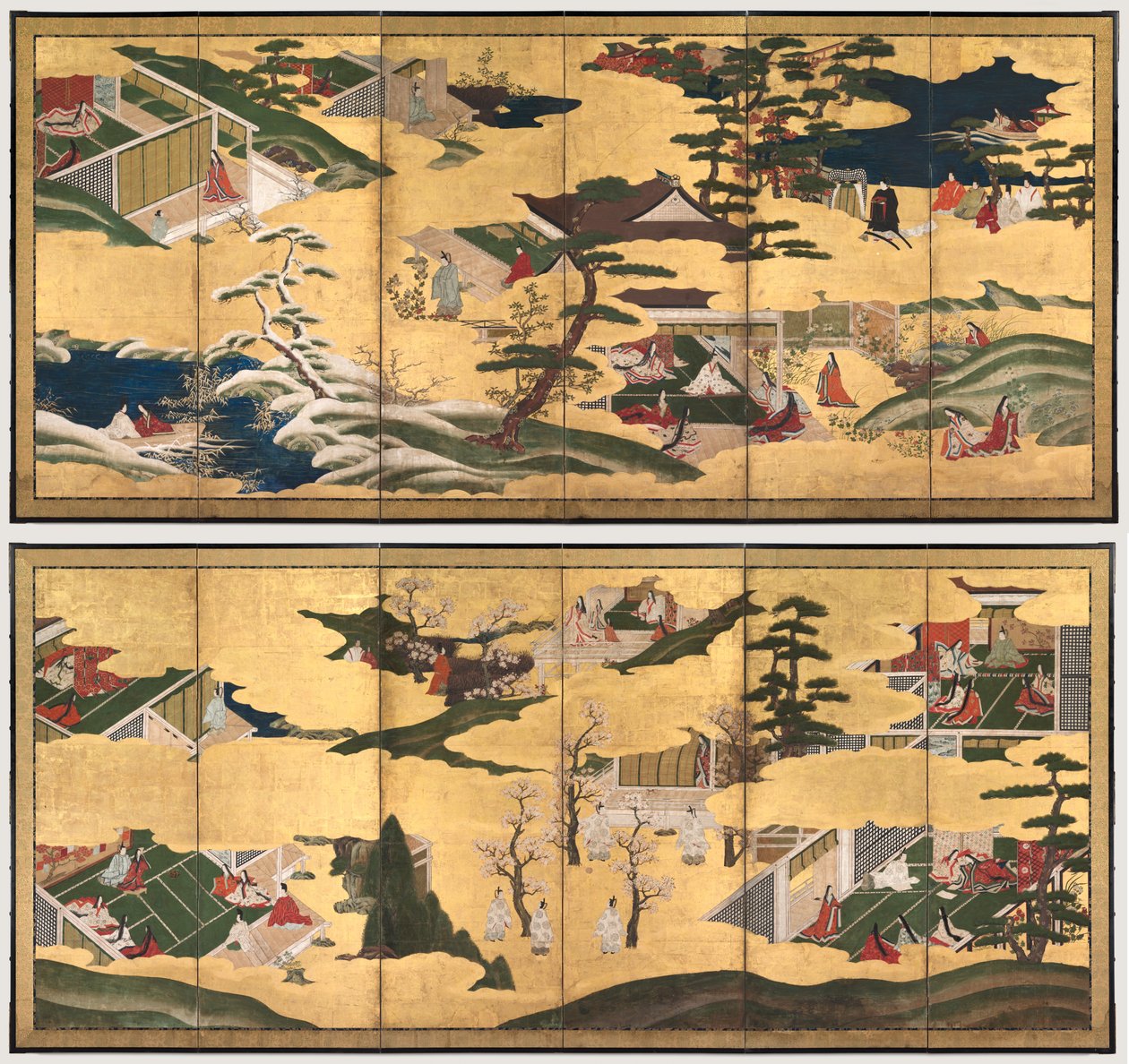 源氏物語の情景 作： 無名の画家
