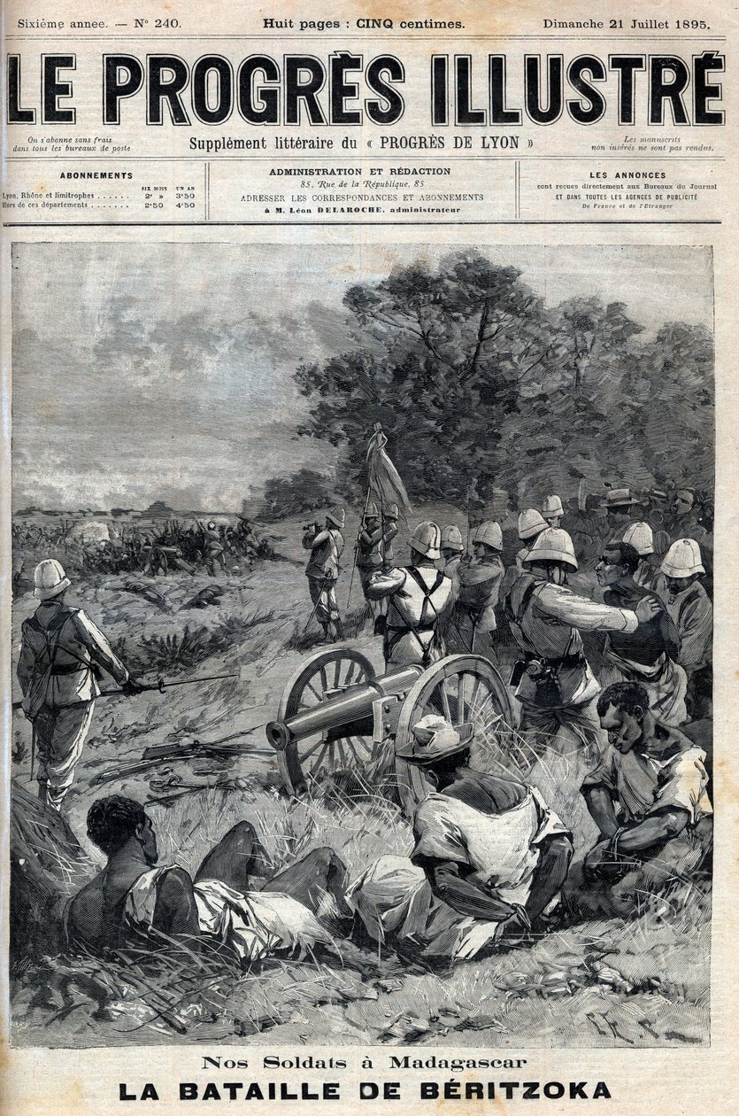 第二次仏領マダガスカル戦争（1895年）6月30日ベリツォカ 作： 無名の画家