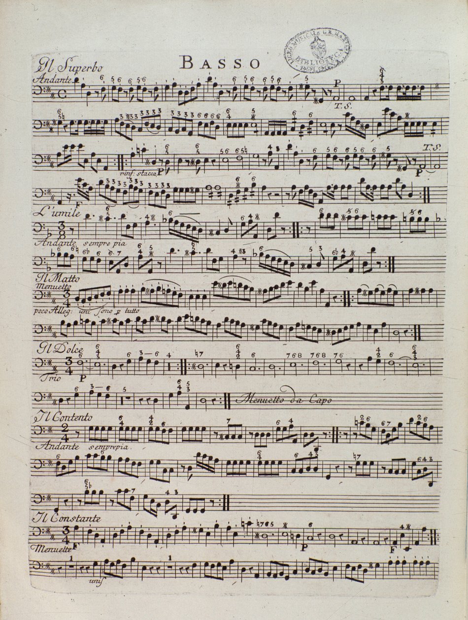 カール・ディッターズ・フォン・ディッターズドルフの「周期交響曲」の楽譜のページです。 作： 無名の画家