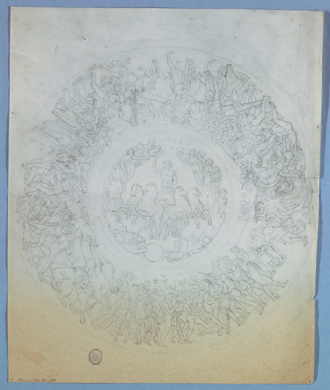 装飾された天井のスケッチ 作： 無名の画家