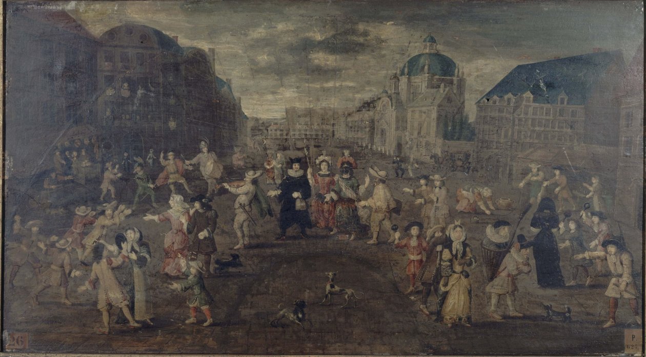 1501年から1600年にかけてのパリの街のいたずら（絵画） 作： 無名の画家