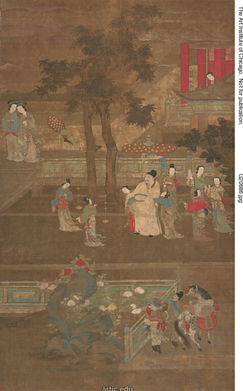 蘇東坡、皇太后夫人と漢林学院に向かう 作： 無名の画家