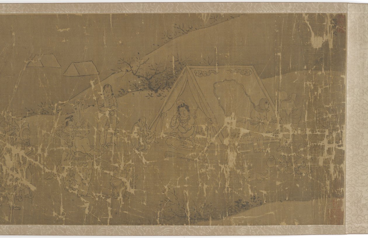 蔡文姫の捕われの身（4つのシーン） 作： 無名の画家