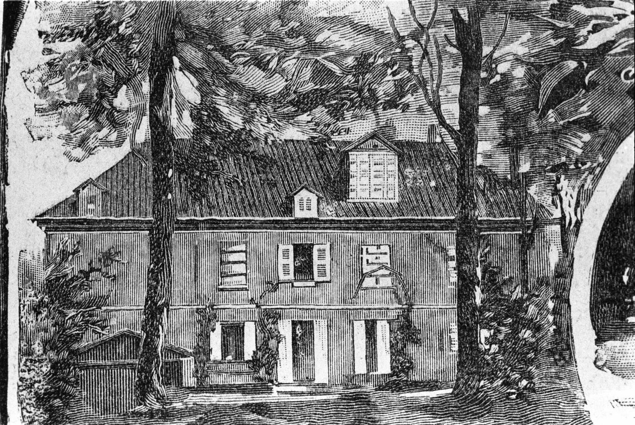 Nohant-Vic（ノハン・ヴィック）にあるジョージ・サンド（Aurore Dupin, Baronne Dudevant）（1804-1876）の家（36）。 作： 無名の画家