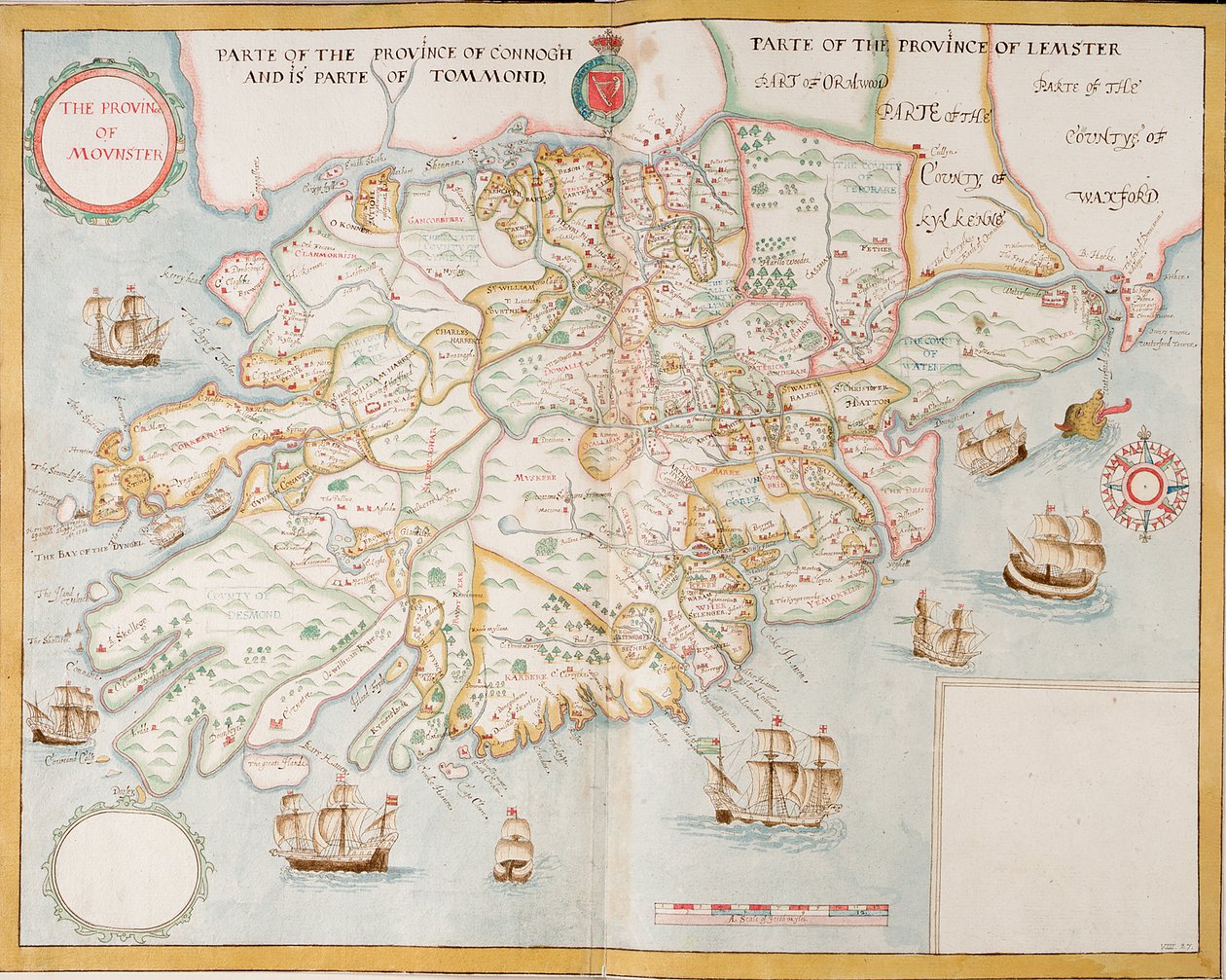 アイルランド、マンスター州、1595年頃（写本） 作： 無名の画家