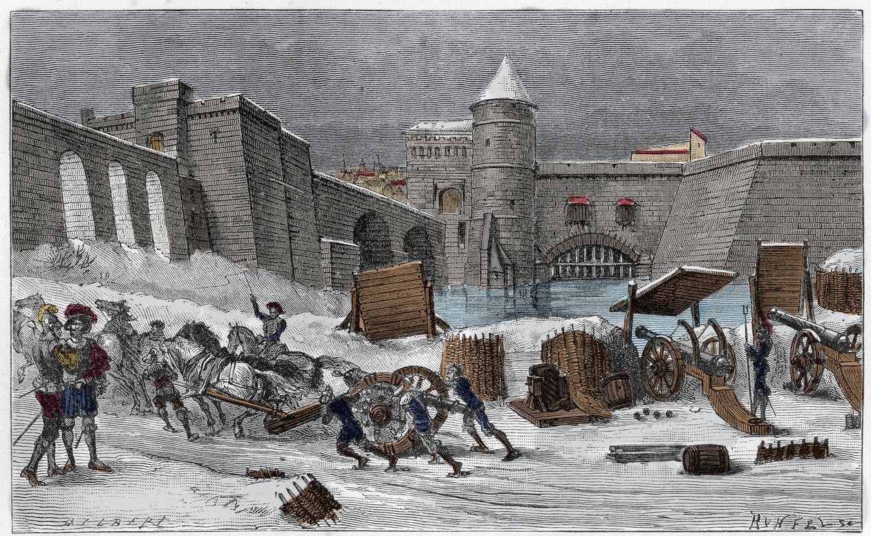 1552年にシャルル5世がメッツを占領したときの様子をギルバートが描いた "Les sieges celebres "の中で紹介している。 作： 無名の画家