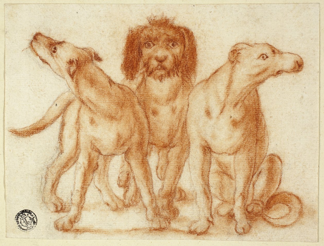 三匹の犬 作： 無名の画家