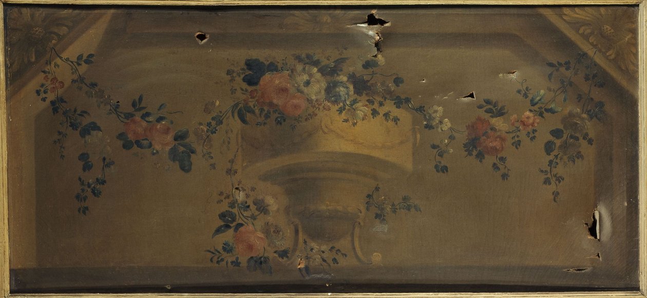 ニッチの花瓶1769年から1789年の間（キャンバスに油彩） 作： 無名の画家