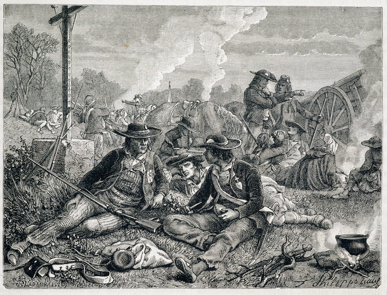 Vendean insurgents - engraving 作： 無名の画家