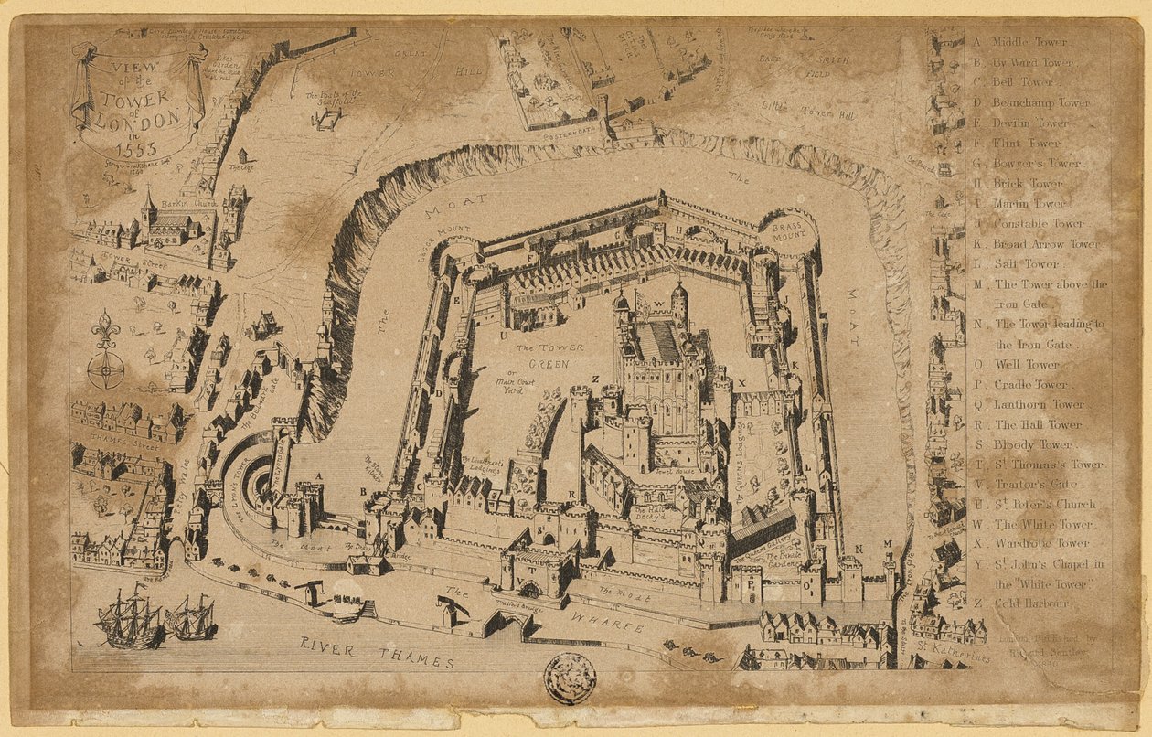 1553年のロンドン塔 作： 無名の画家