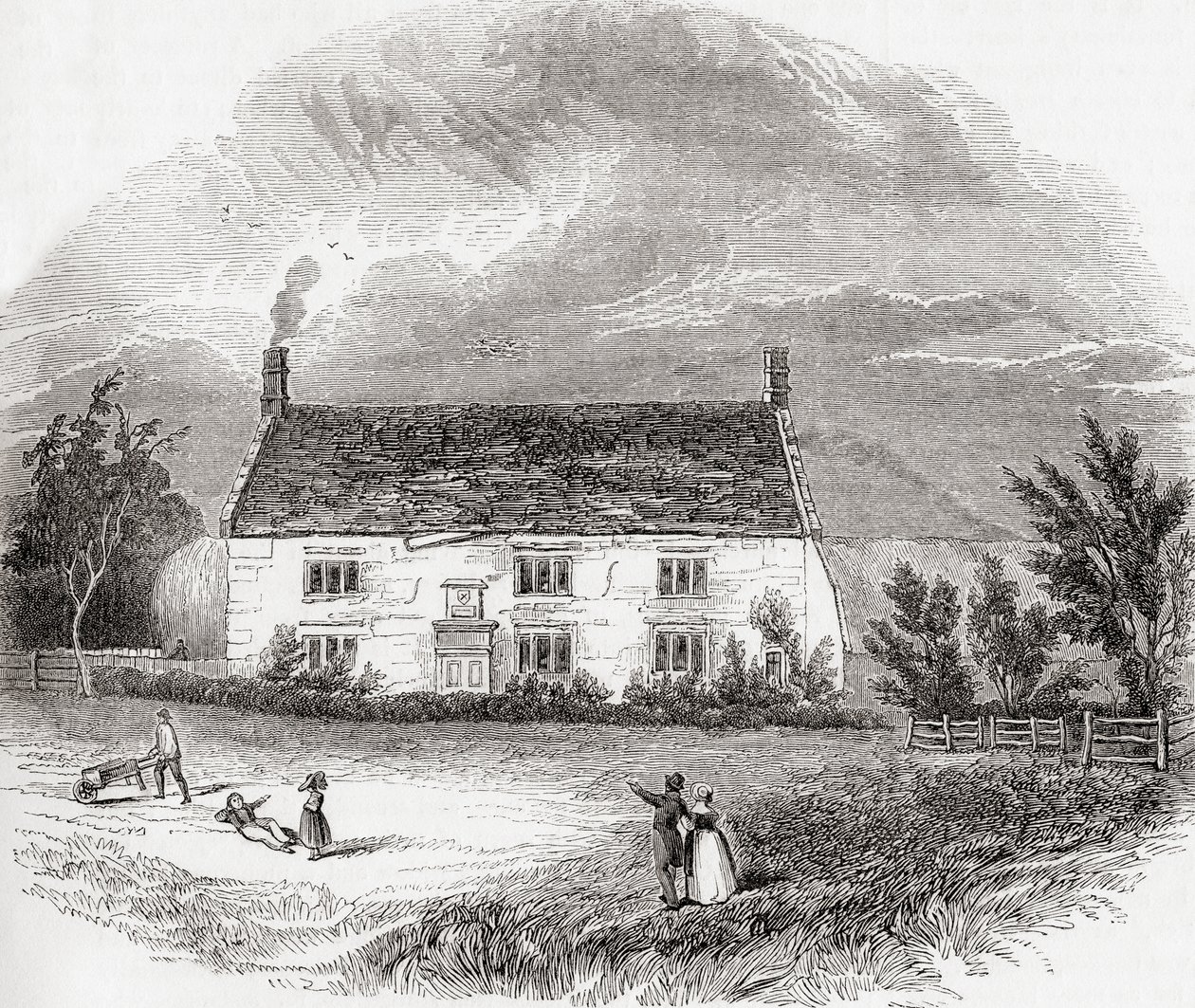 イングランド、リンカンシャー州ウールストホープ・バイ・コルスターワース、ウールストホープ邸：A Pictorial Museum, pub.1847 作： 無名の画家