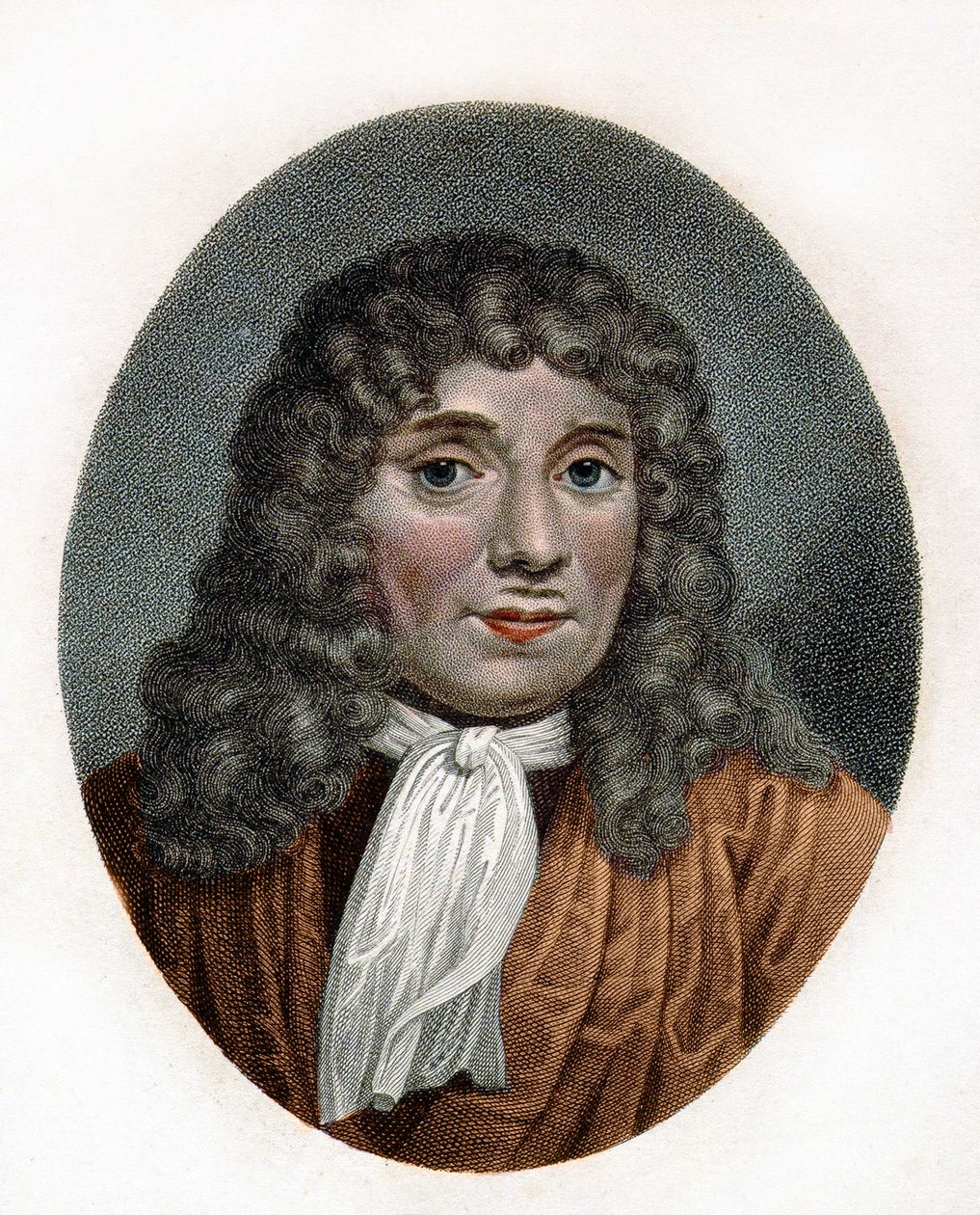 Antonie Van LeeuwenhoekまたはAnton van Leeuwenhoek、またはLeeuvenhoek、またはLeeuwenhoeckの肖像。18世紀に描かれました。 作： 無名の画家