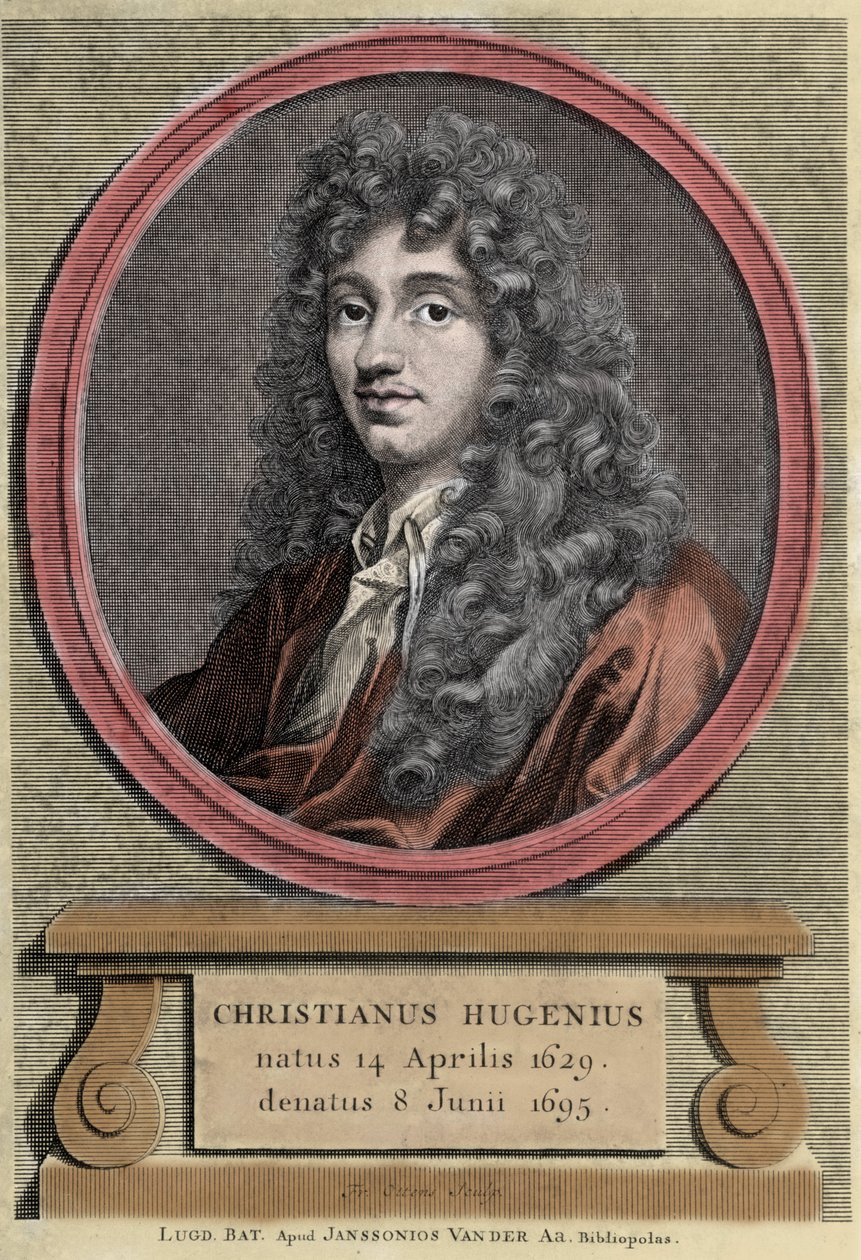 オランダの物理学者・数学者、クリスチャーン・ホイヘンス（1629-1695）の肖像。 作： 無名の画家