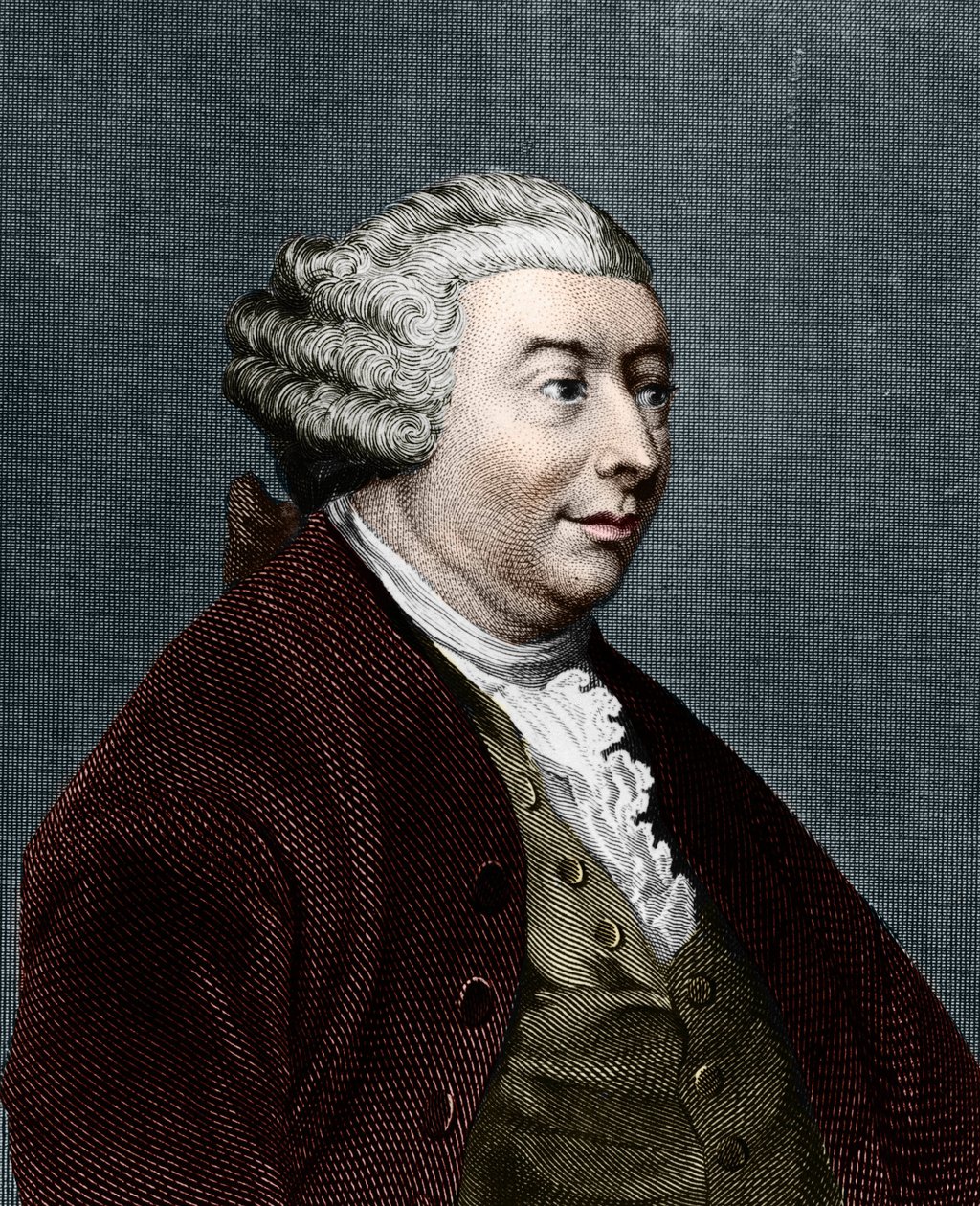 デイヴィッド・ヒュームの肖像。スコットランドの哲学者（1711年～1776年）。 作： 無名の画家