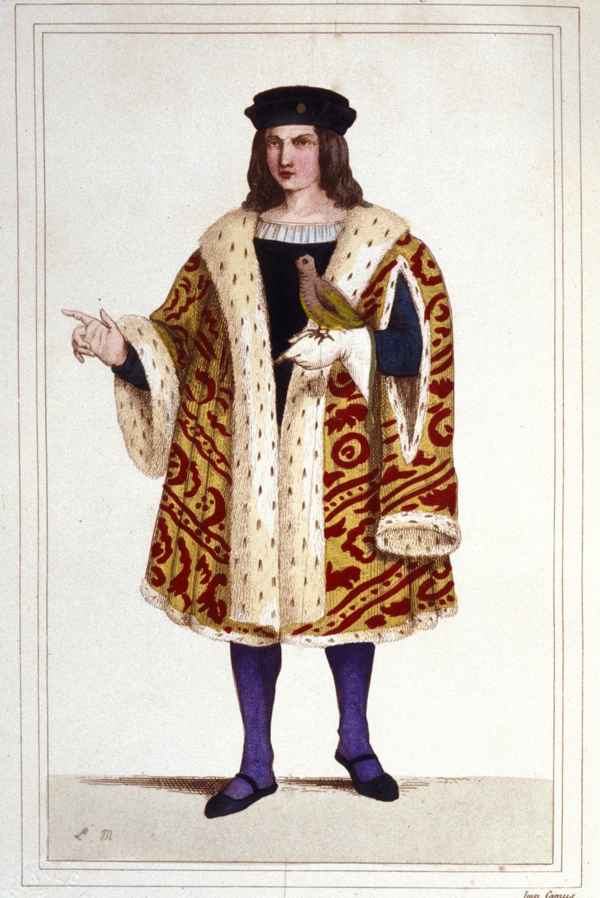 ギヨーム・ド・モンモランシー（1453年頃～1531年頃）の肖像（1830年の彫刻）。 作： 無名の画家