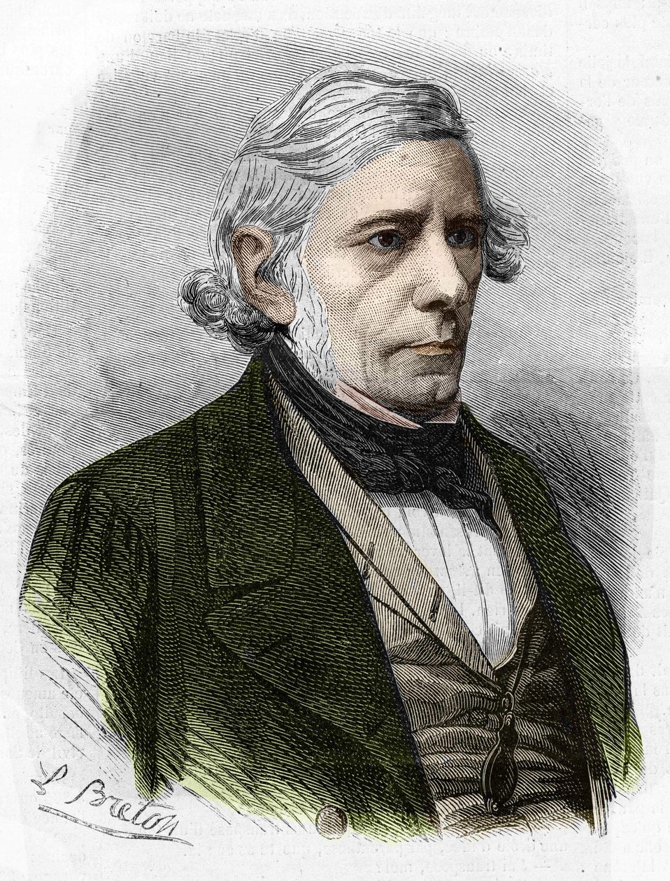 ヴィクトル・クーサンの肖像フランスの哲学者（1792年～1867年）。 作： 無名の画家
