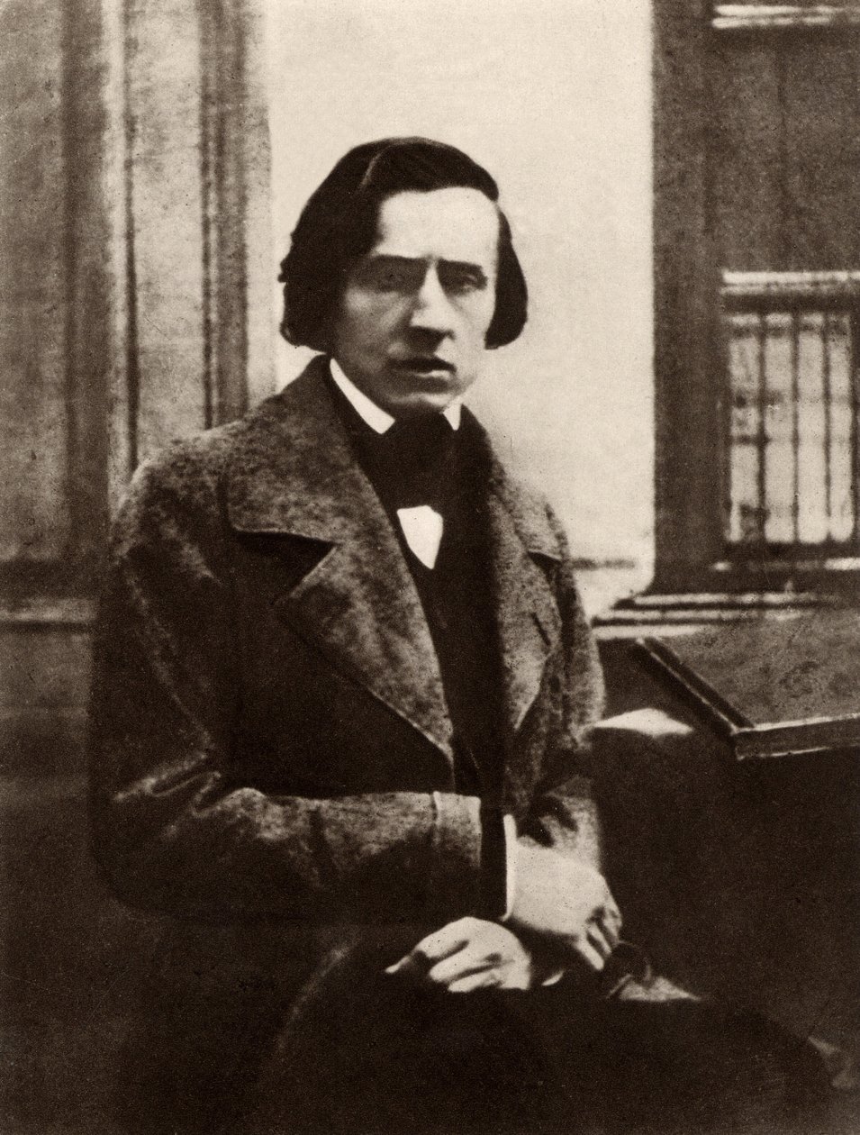 フレデリック・ショパン（1810-1849）ポーランドの作曲家、ピアニスト（モノクロ写真） 作： 未知の写真家