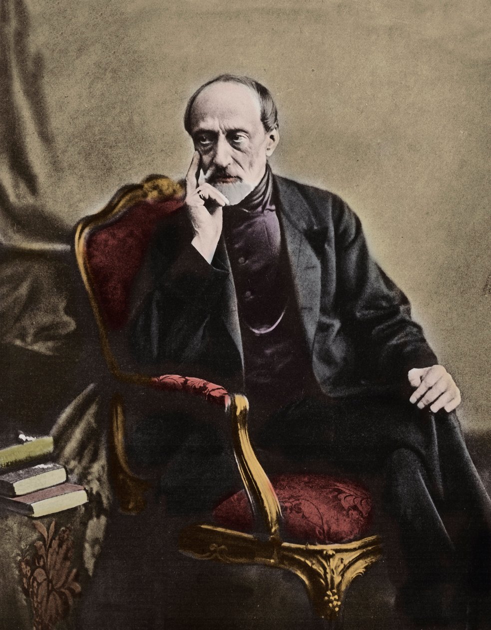 イタリア　古美術ウィナース肖像 ジュゼッペ・マッツィーニ (1805-1872), イタリアの愛国者、政治家