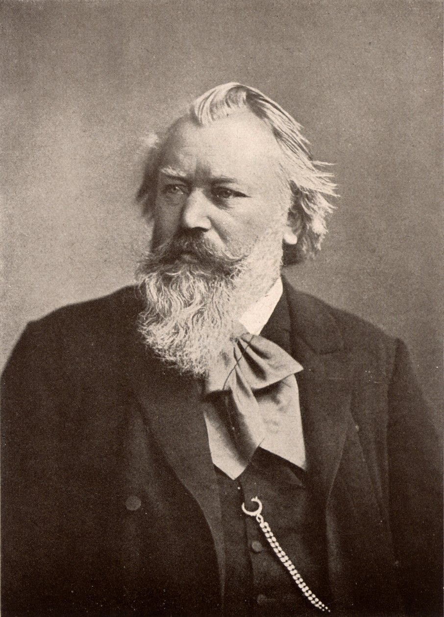 ヨハネス・ブラームス（1833-1897）ドイツの作曲家、ハーフトーン（プリント） 作： 未知の写真家
