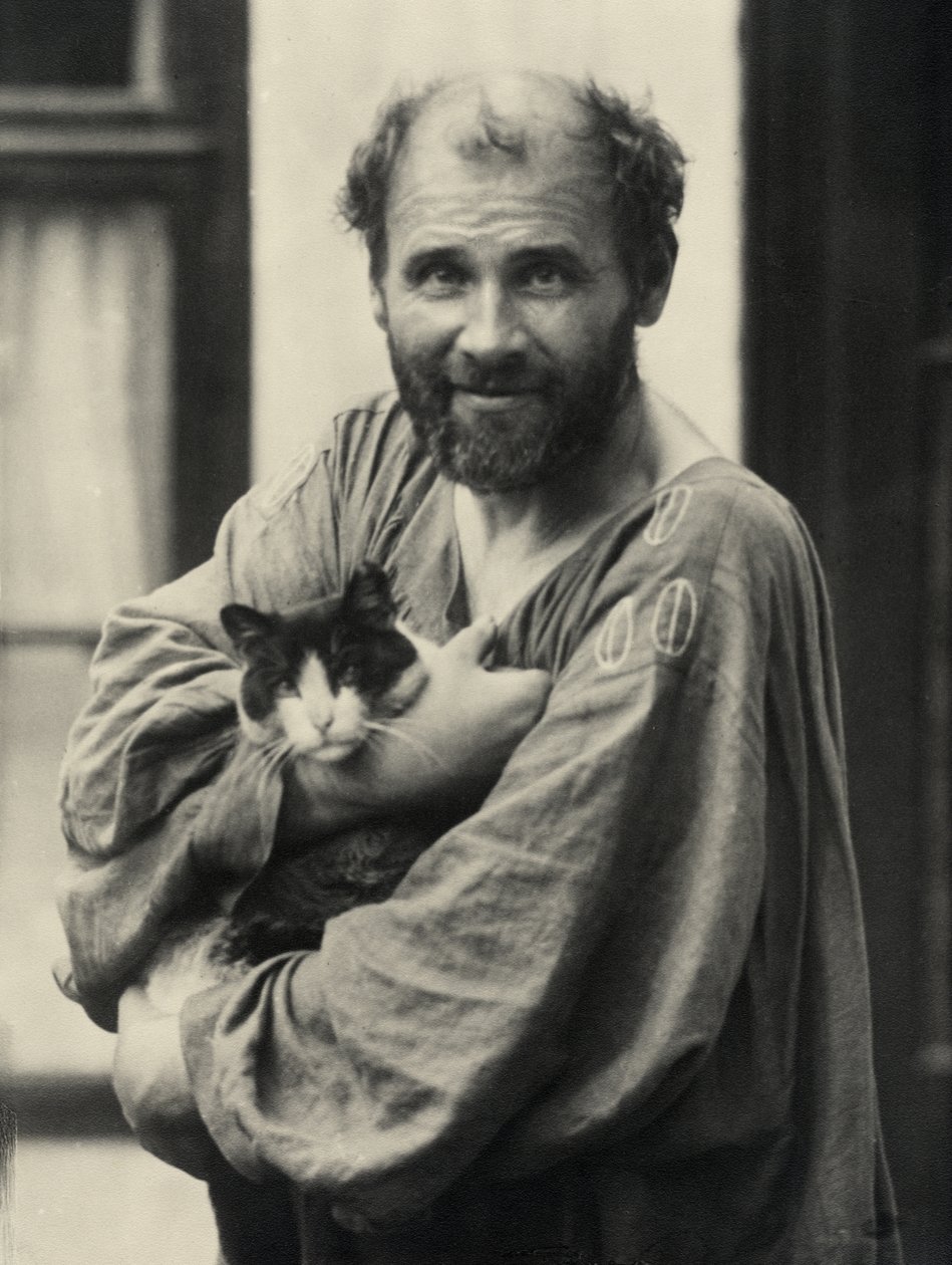 グスタフ・クリムト（1862-1918）の写真 作： 未知の写真家