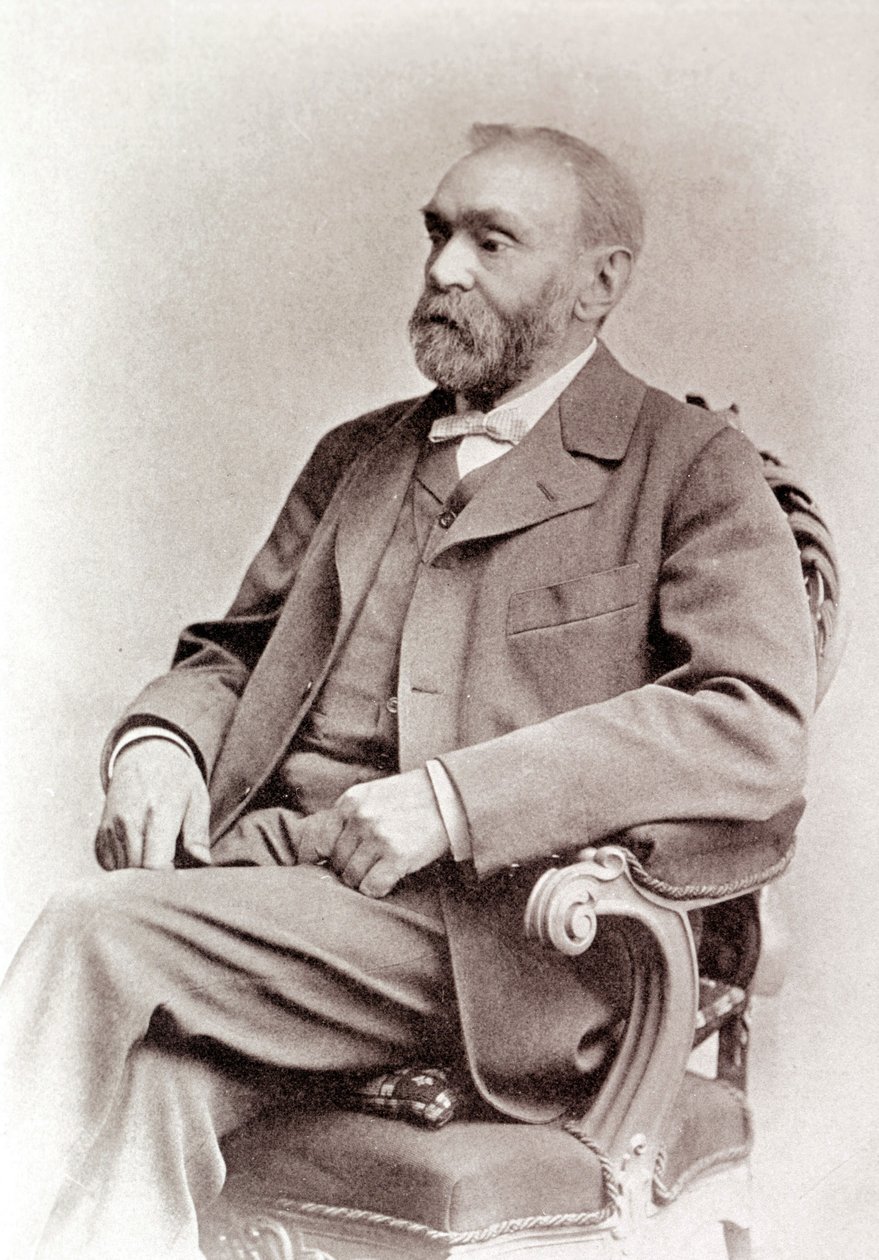 アルフレッド・ノーベルの肖像。写真。19世紀