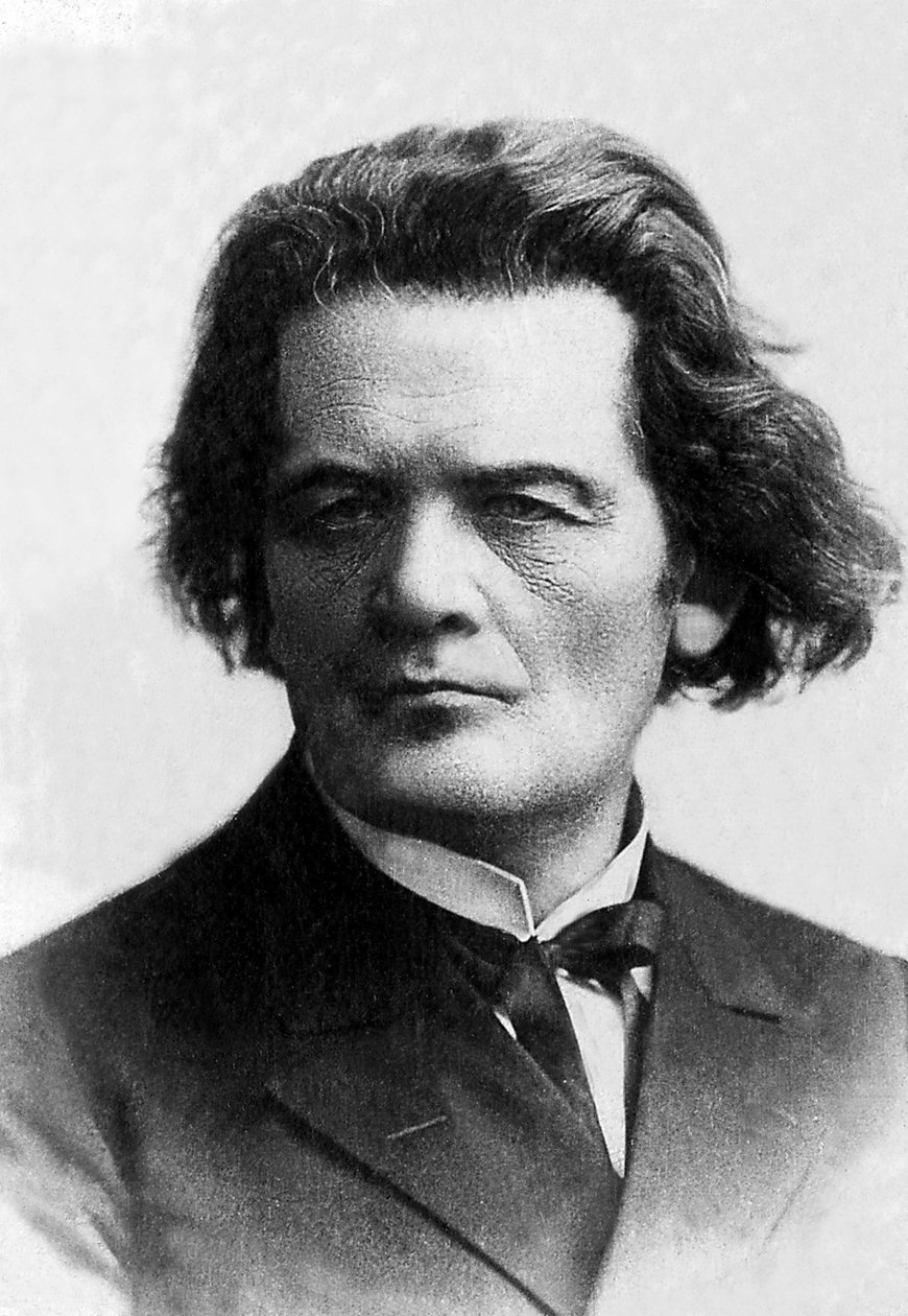 ロシアのピアニスト、作曲家であるアントン・ルービンシュタイン（1829-1894）の肖像。 作： 未知の写真家