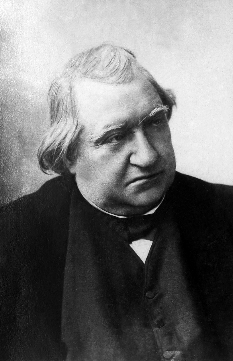 フランスの言語学者・作家であるアーネスト・ルナン（1823-1892）の肖像。 作： 未知の写真家