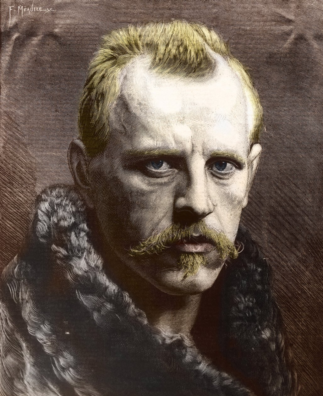 フリットヨフ・ナンセン（1861-1930）の肖像（エングレーヴィング） 作： 未知の写真家