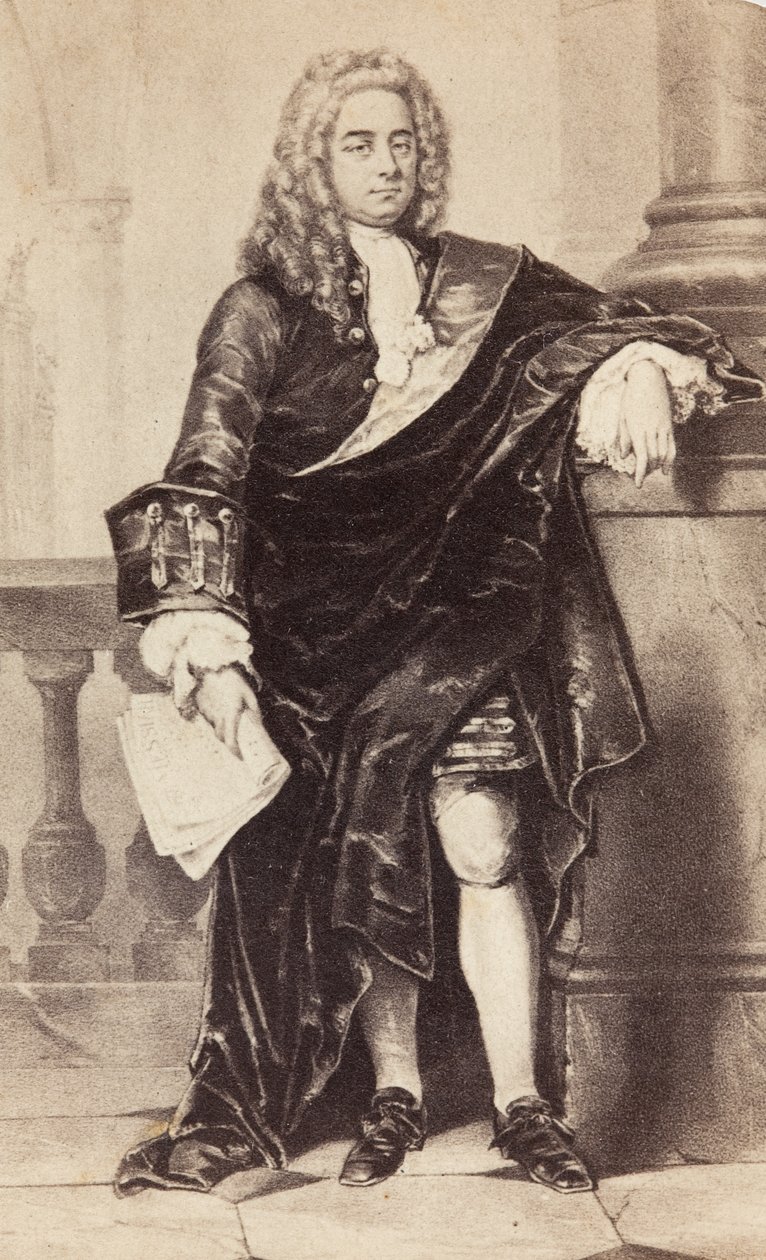 ジョージ・ヘンデルの肖像 1860年代頃（版画） 作： 未知の写真家