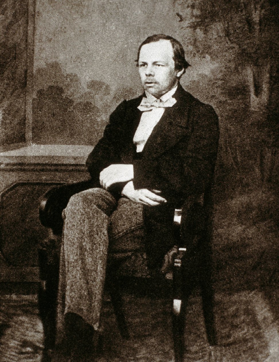 ロシアの作家Fedor Dostoievsky（DostoevskyまたはDostoevsky）（1821-1881）の肖像。19世紀の写真。 作： 未知の写真家