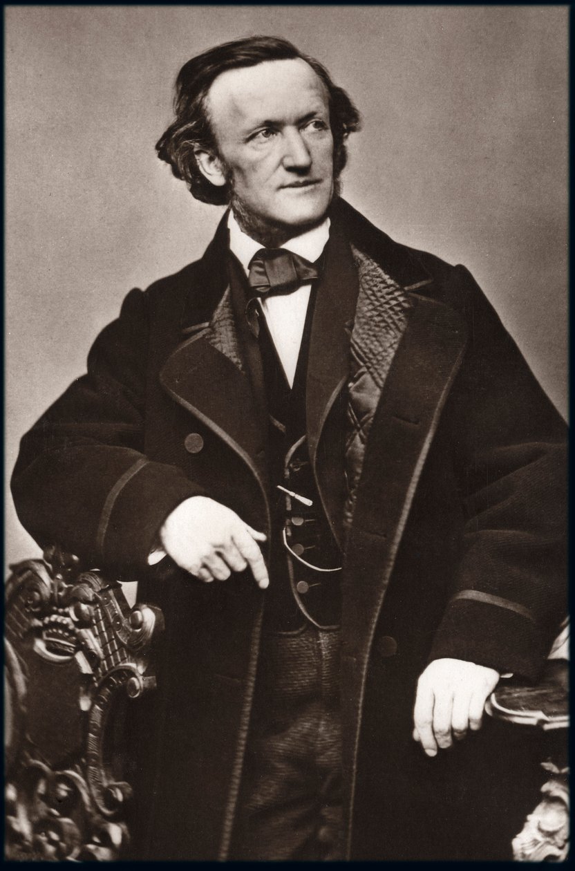 作曲家リヒャルト・ワーグナー(1813-1883)の肖像 - ドイツの作曲家リヒャルト・ワーグナー(1813-1883)の肖像。 作： 未知の写真家