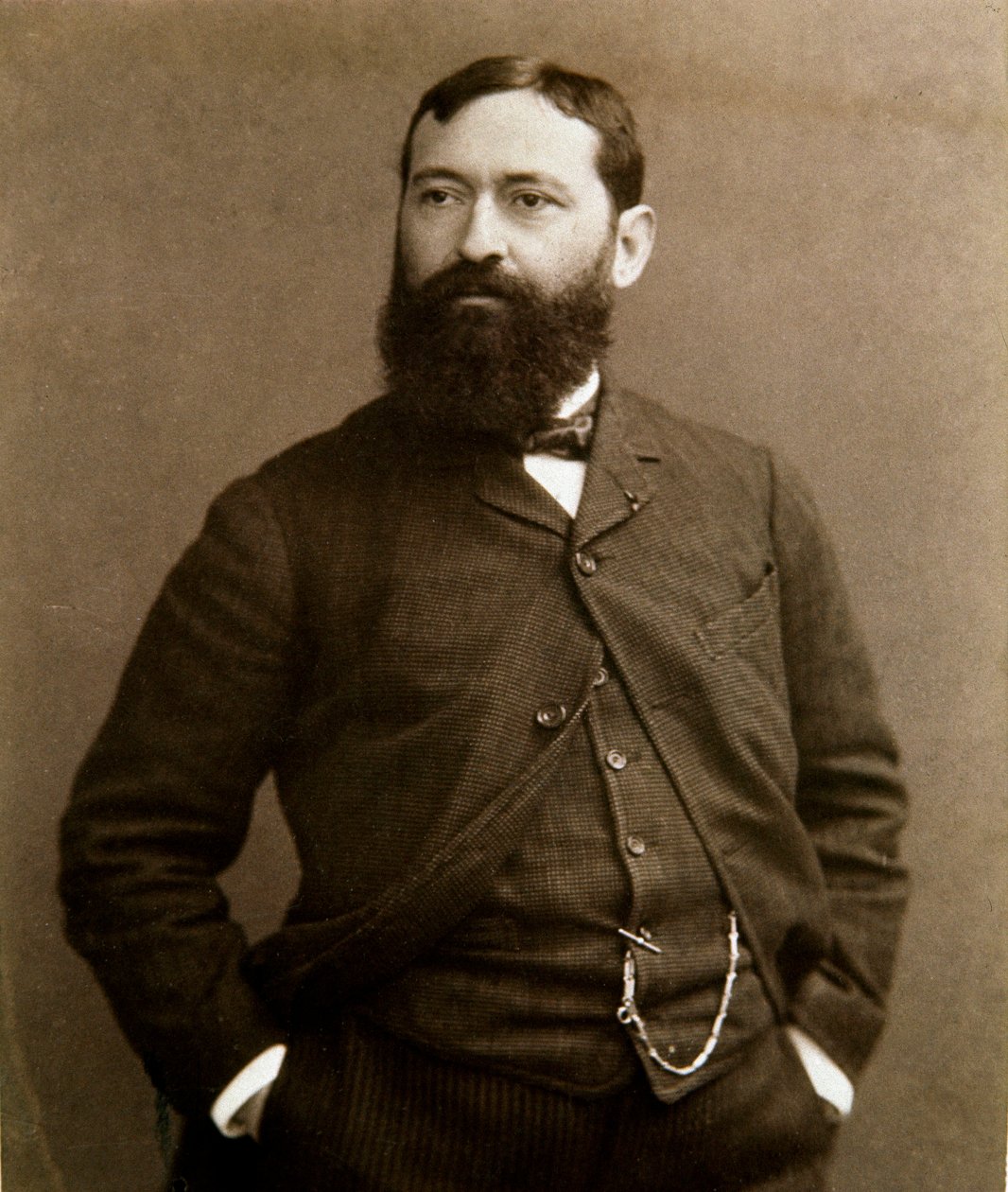 イタリア人画家ジュゼッペ・デ・ニッティス（1846-1884）の肖像 写真 作： 未知の写真家