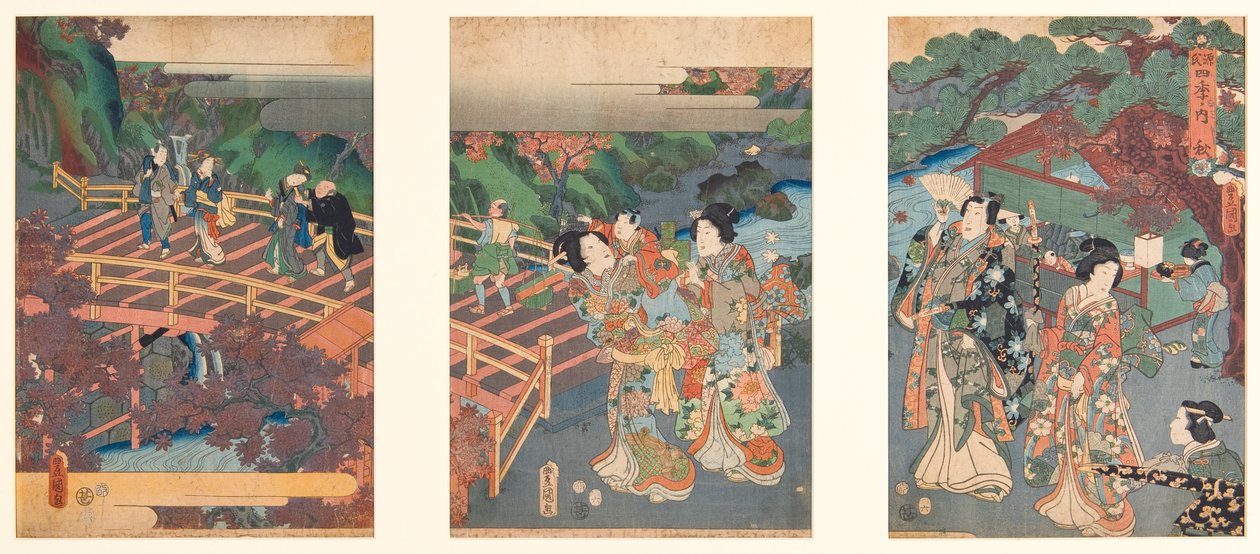 1850年代初頭の秋（木版） 作： 歌川国貞
