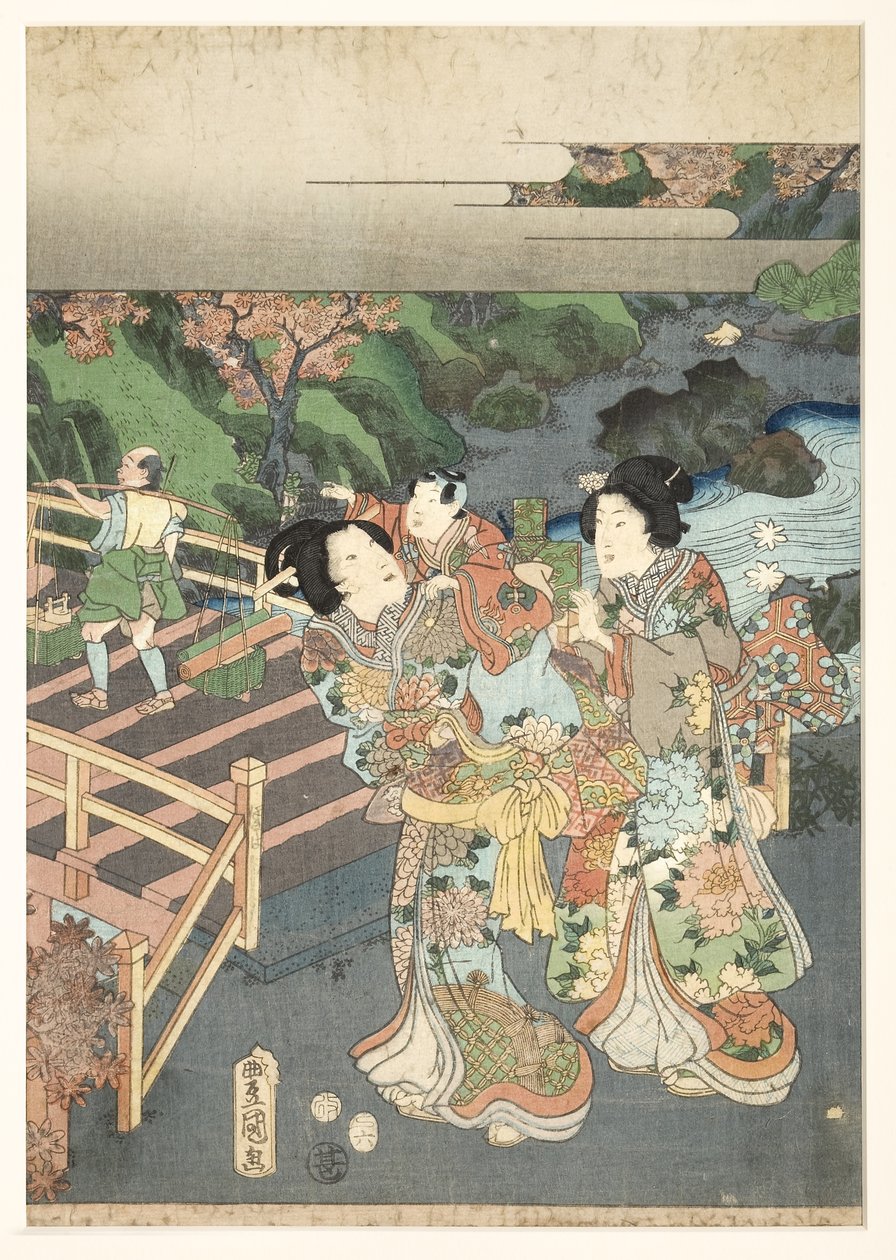 1850年代初頭の秋（木版） 作： 歌川国貞