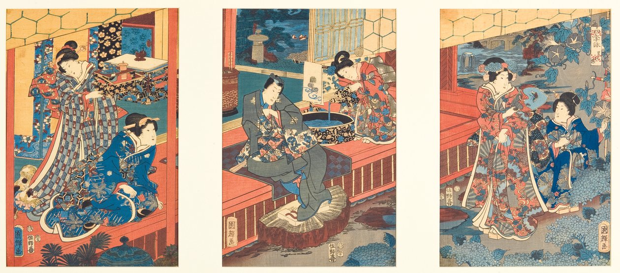 Joy of Summer (Natsu o tanoshimi), 1853 (woodblock) 作： 歌川国輝