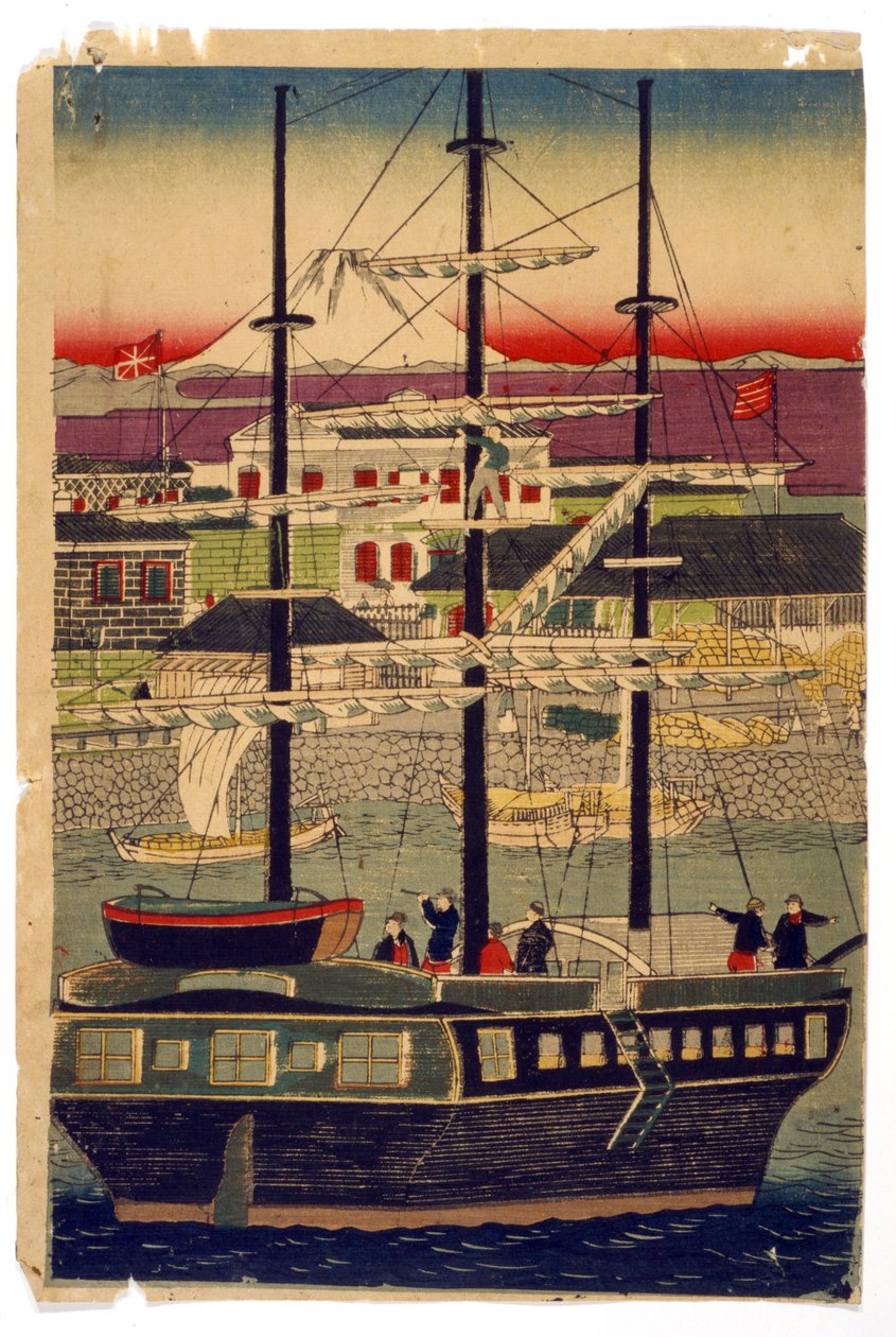 京都港（日本 作： 歌川国貞（1786-1865）