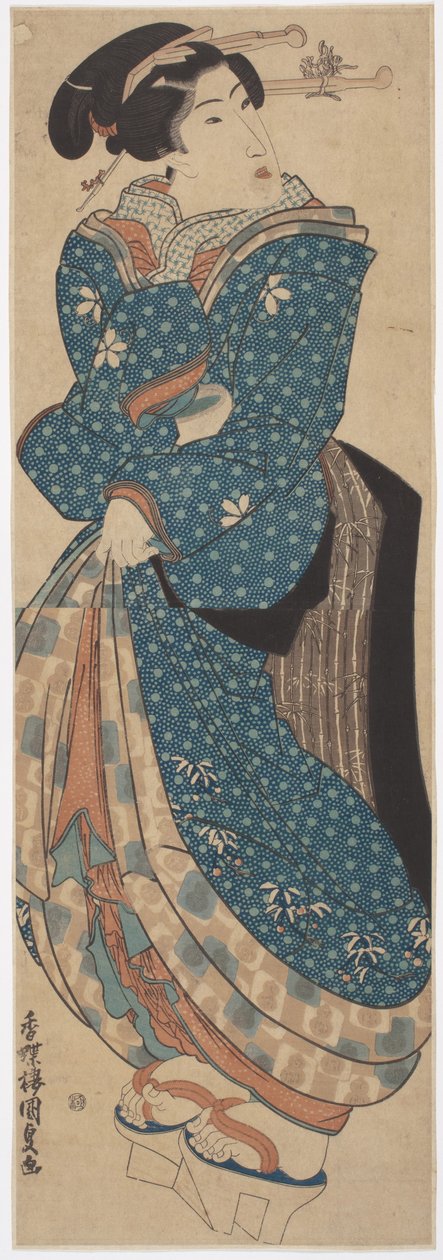 mulher em pé 作： 歌川（1786-1865）国貞