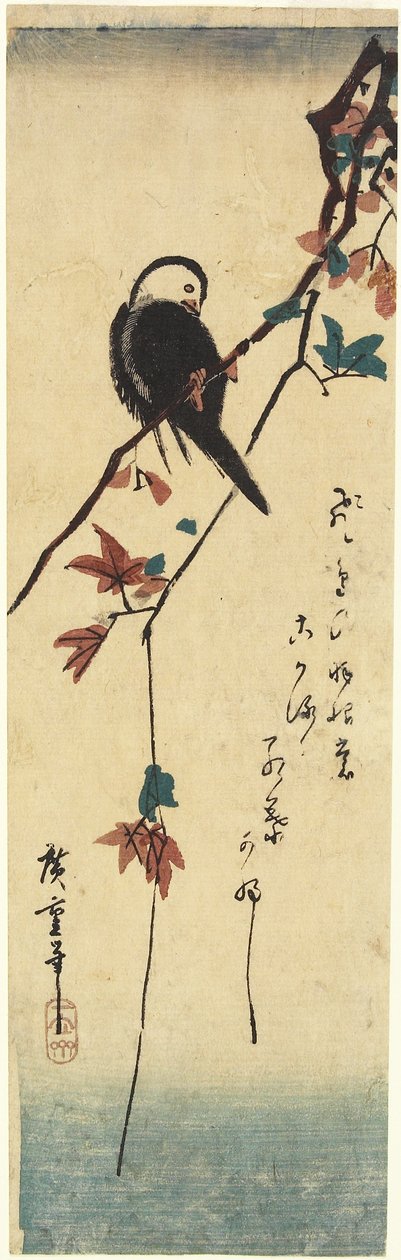 （メイプルブランチの鳥）、1830-1858 作： 歌川広重
