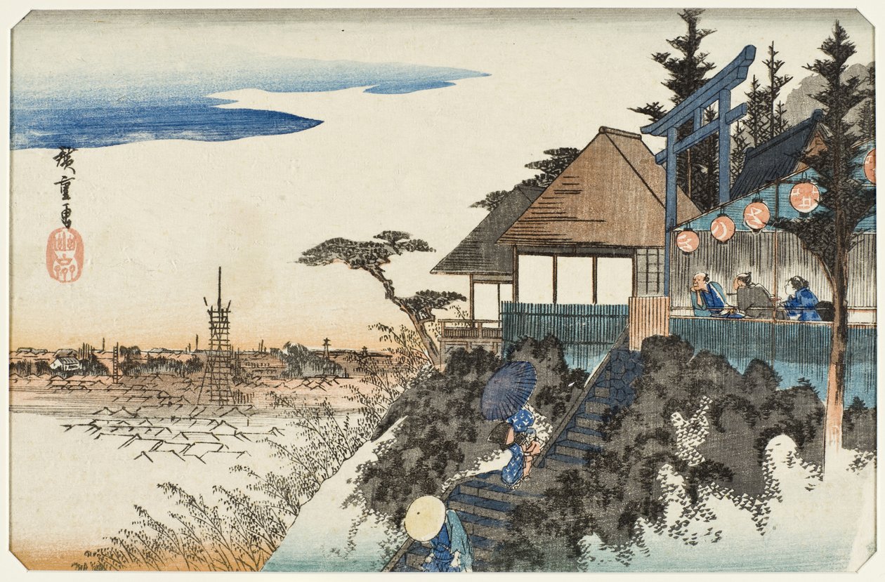 神田明神の東斜面 作： 歌川広重
