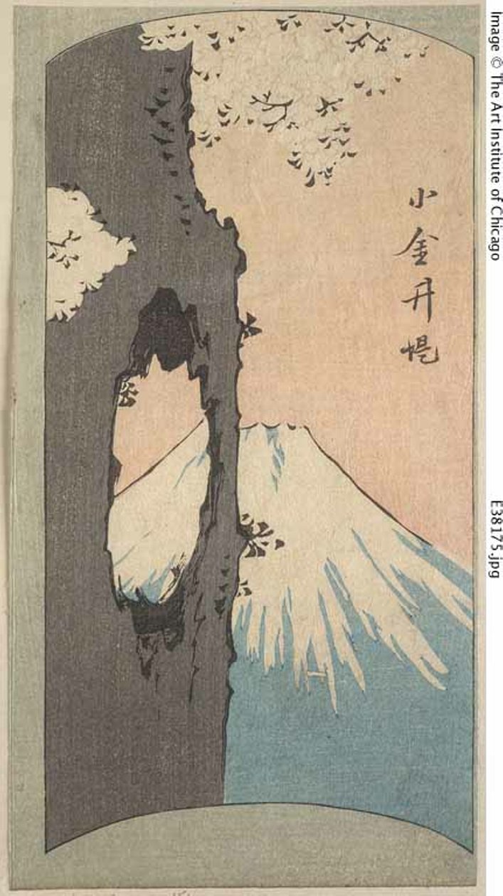 小金井 「江戸名所はりまぜ図会」連載の一部 作： 歌川広重
