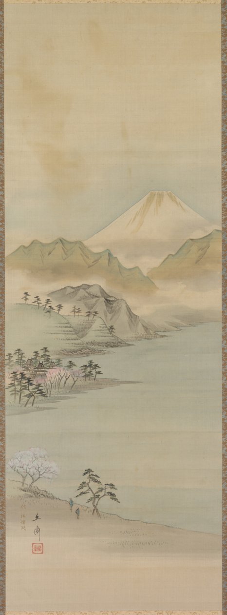 諏訪湖 作： 歌川広重