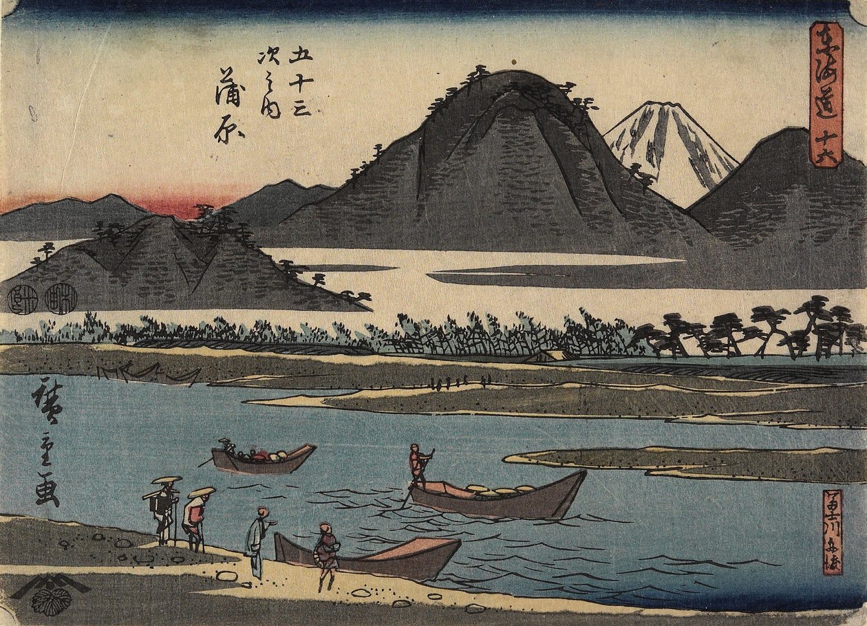 No.16 Kanbara, 1847-1852 作： 歌川広重