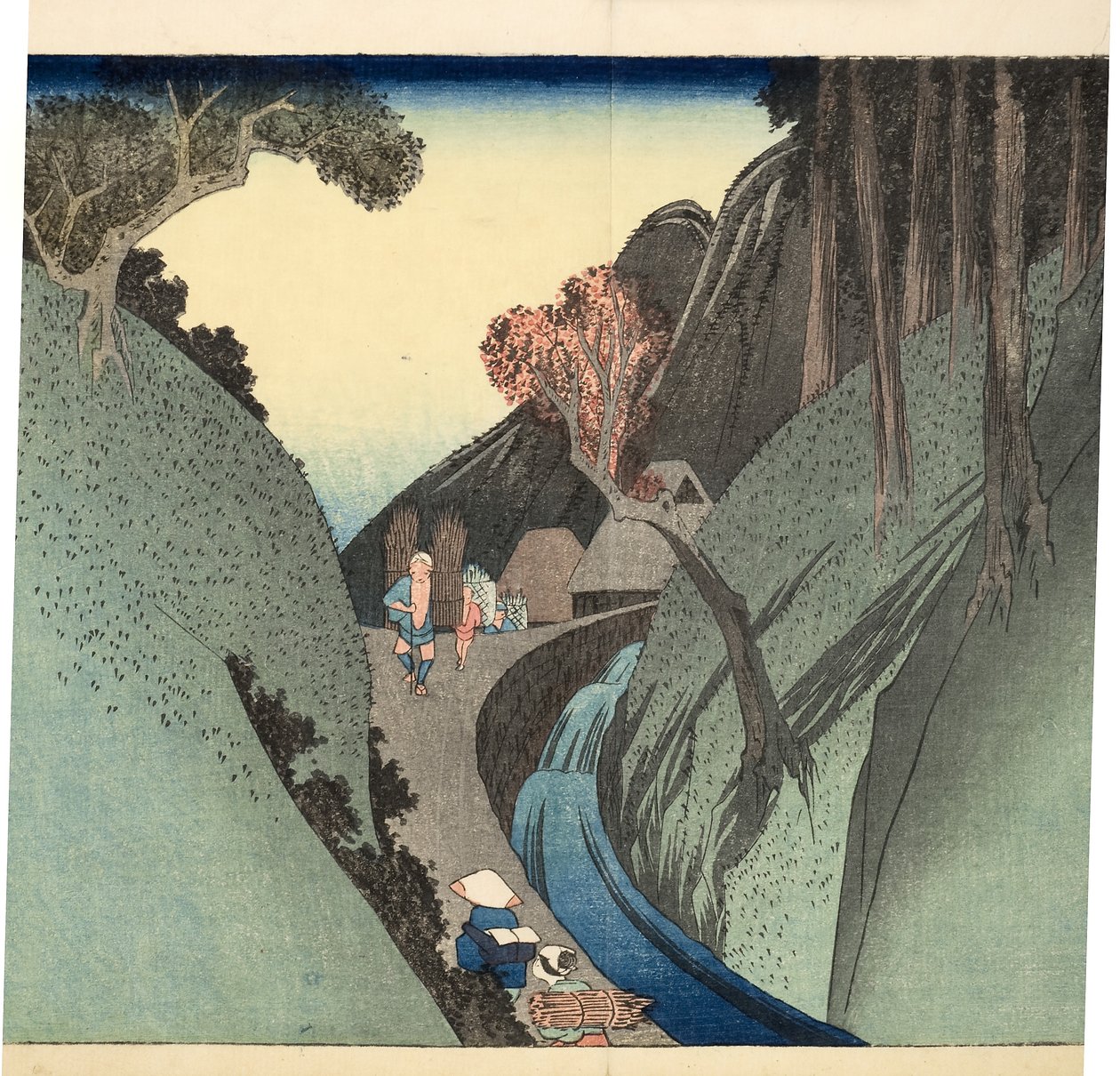 Okabe: Utsu Mountain, c.1832-33 (woodblock) 作： 歌川広重
