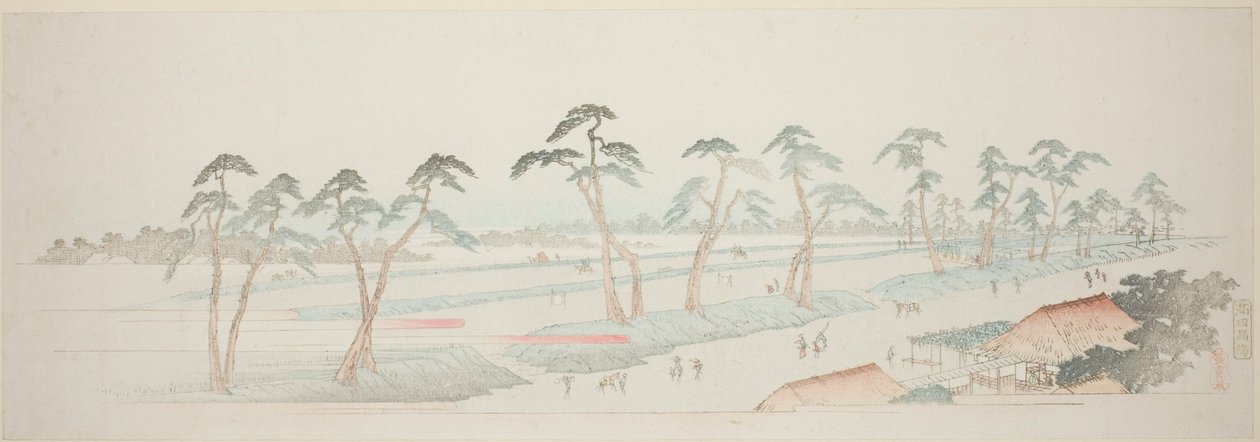 江戸周辺十三景 高田馬場（たかだばば） 作： 歌川広重