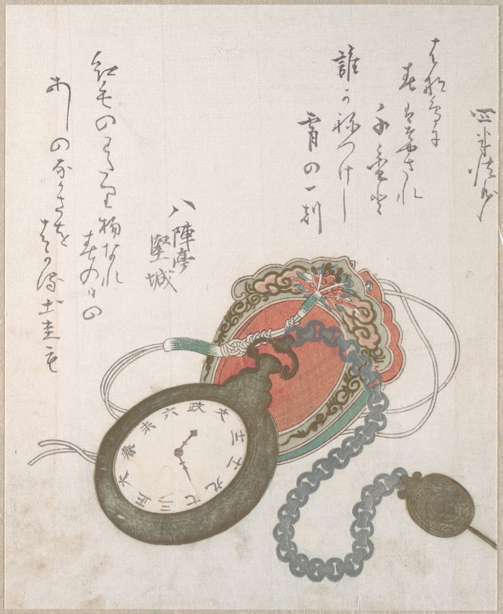 西洋懐中時計 - 『春雨集』第3巻 作： 歌川広重
