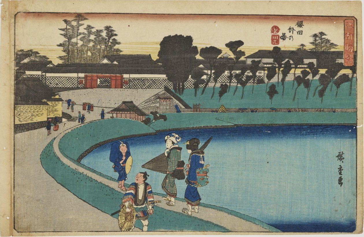 『江戸名所絵』シリーズより「桜田門の外」 作： 歌川広重
