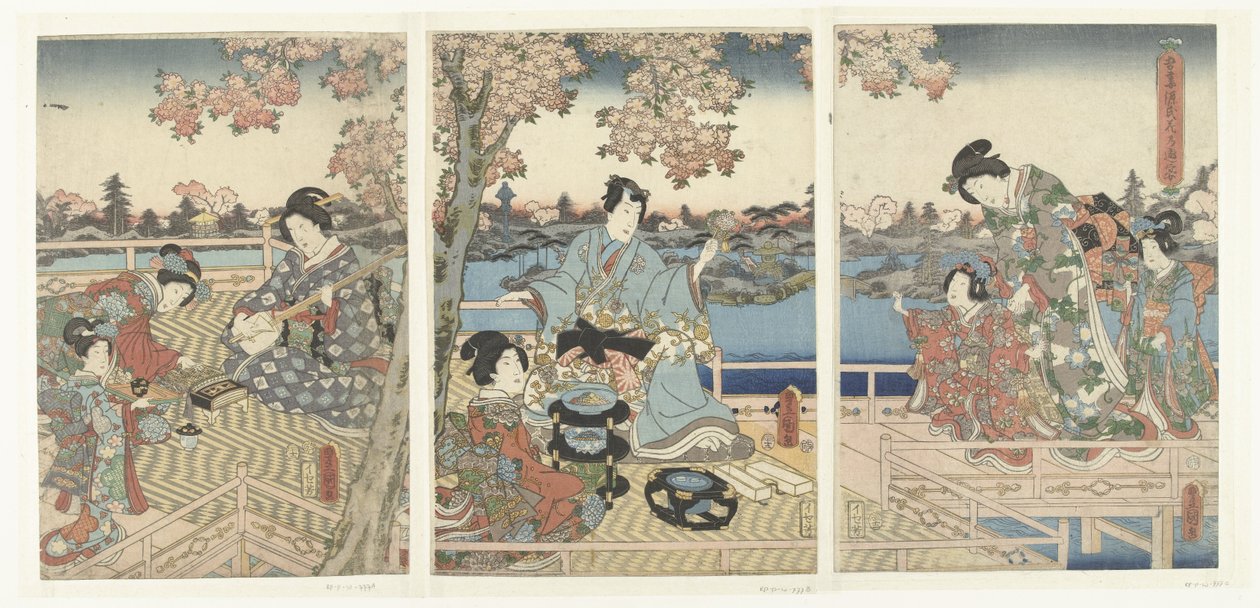 東源氏の春の宴 東源氏花の遊園 作： 歌川国貞（初代）