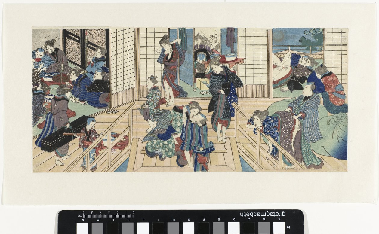 売春宿で​​のシーン 作： 歌川国貞（初代）