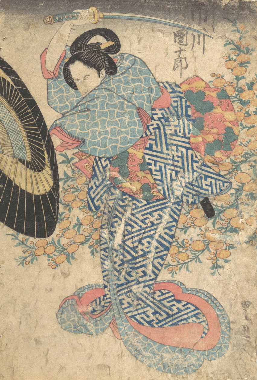 版画、19世紀、19世紀。 作： 歌川国貞